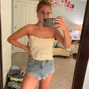 Reformation polka dot top